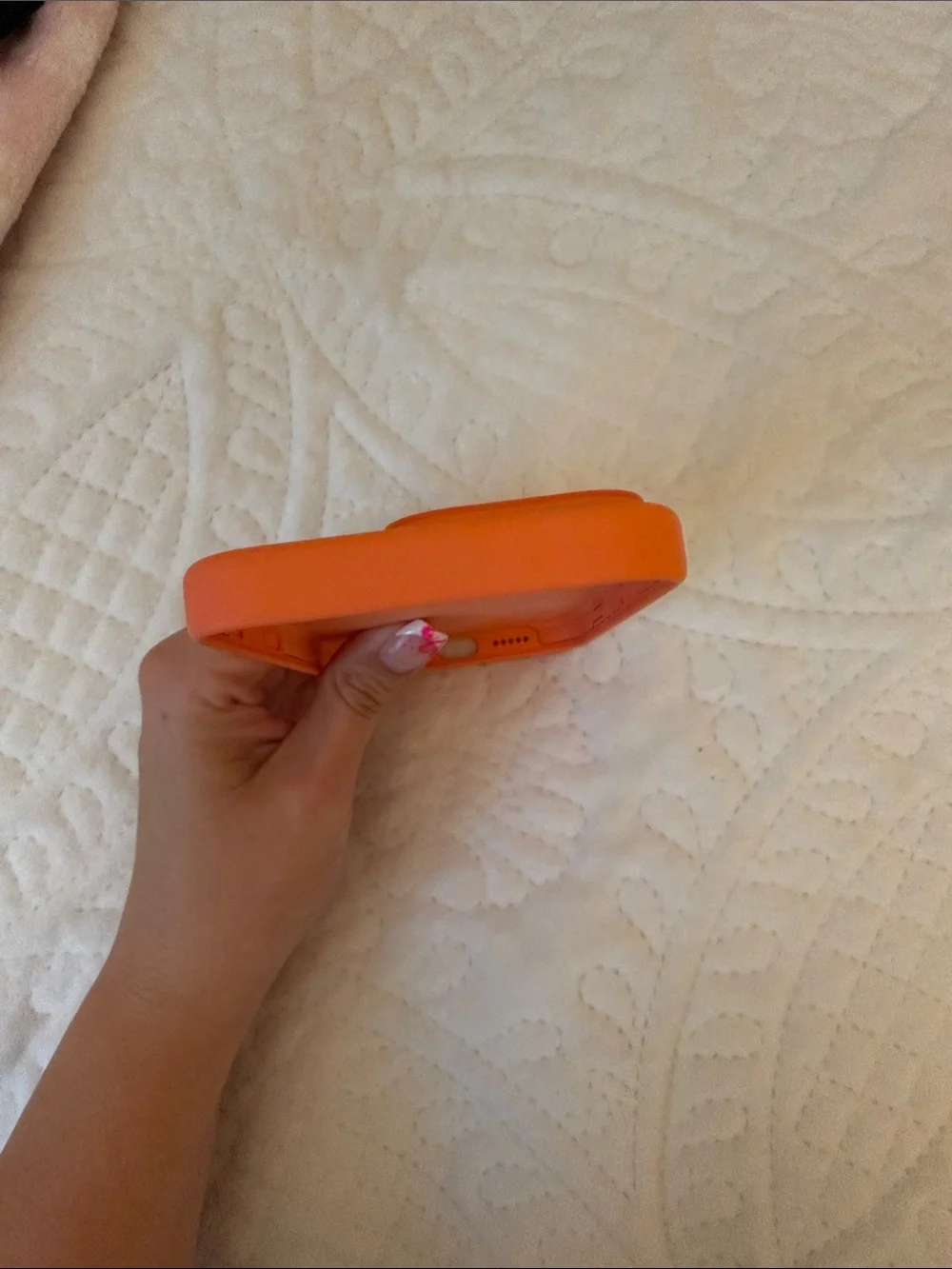 Apple Orange Silicone iPhone Case with Apple Logo